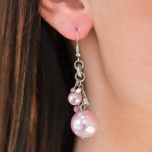 Paparazzi Jewelry Accessories - Timelessly Traditional - Pink Earrings - Vintage